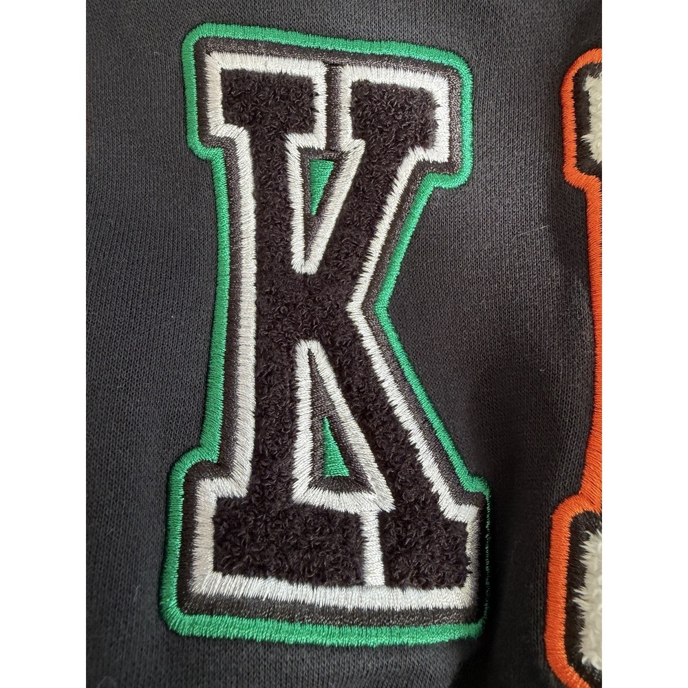 Nike Embroidered Logo Black Fleece Crewneck Pullover Men's Sweatshirt M Spellout - Picture 12 of 14